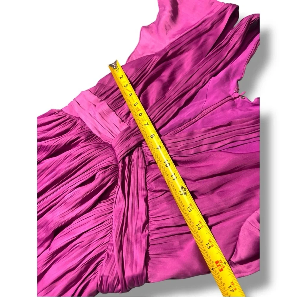 Anthropologie Vibrant Purple Short Flutter Sleeve Empire Waist Flowy Mini Dress